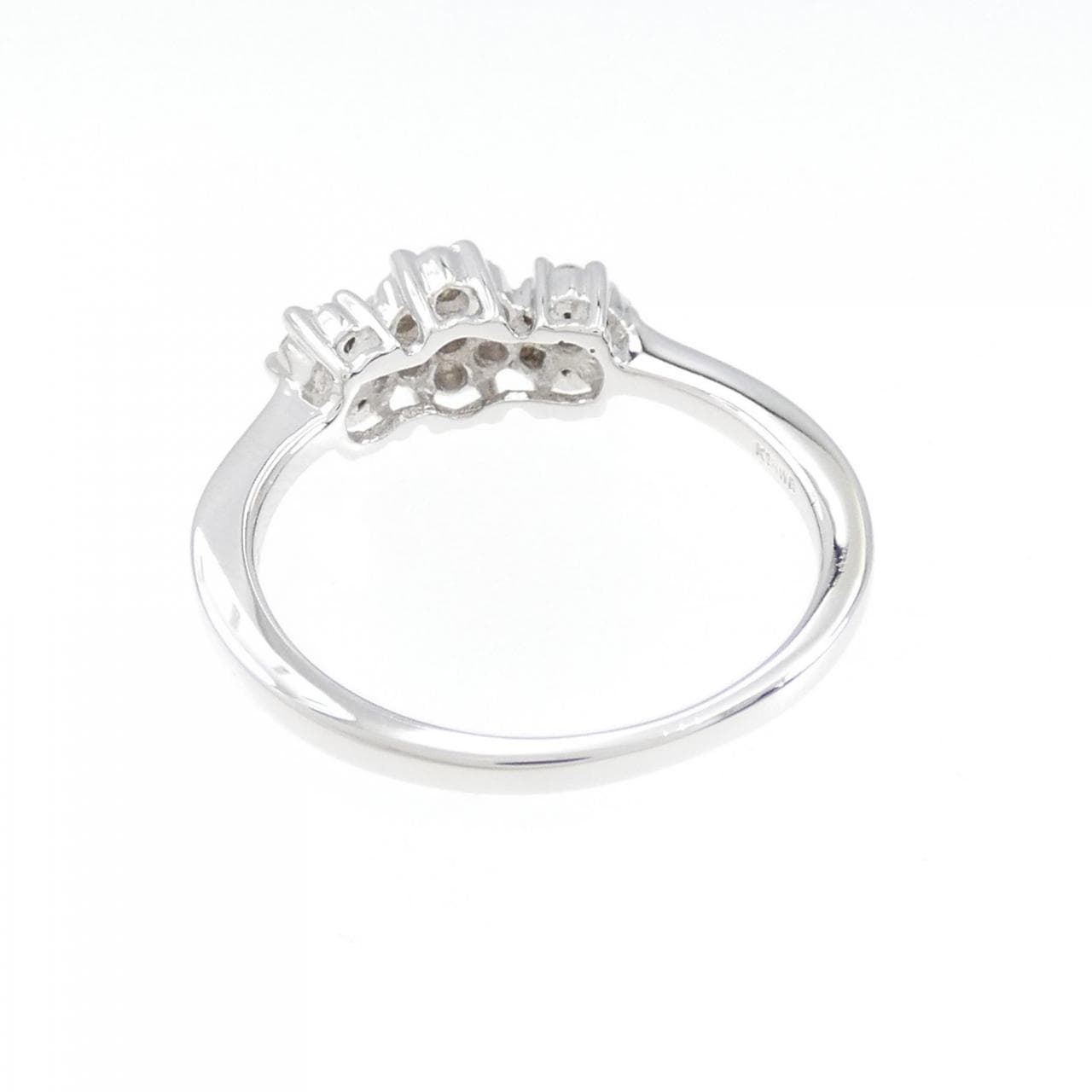 K18WG flower Diamond ring 0.25CT