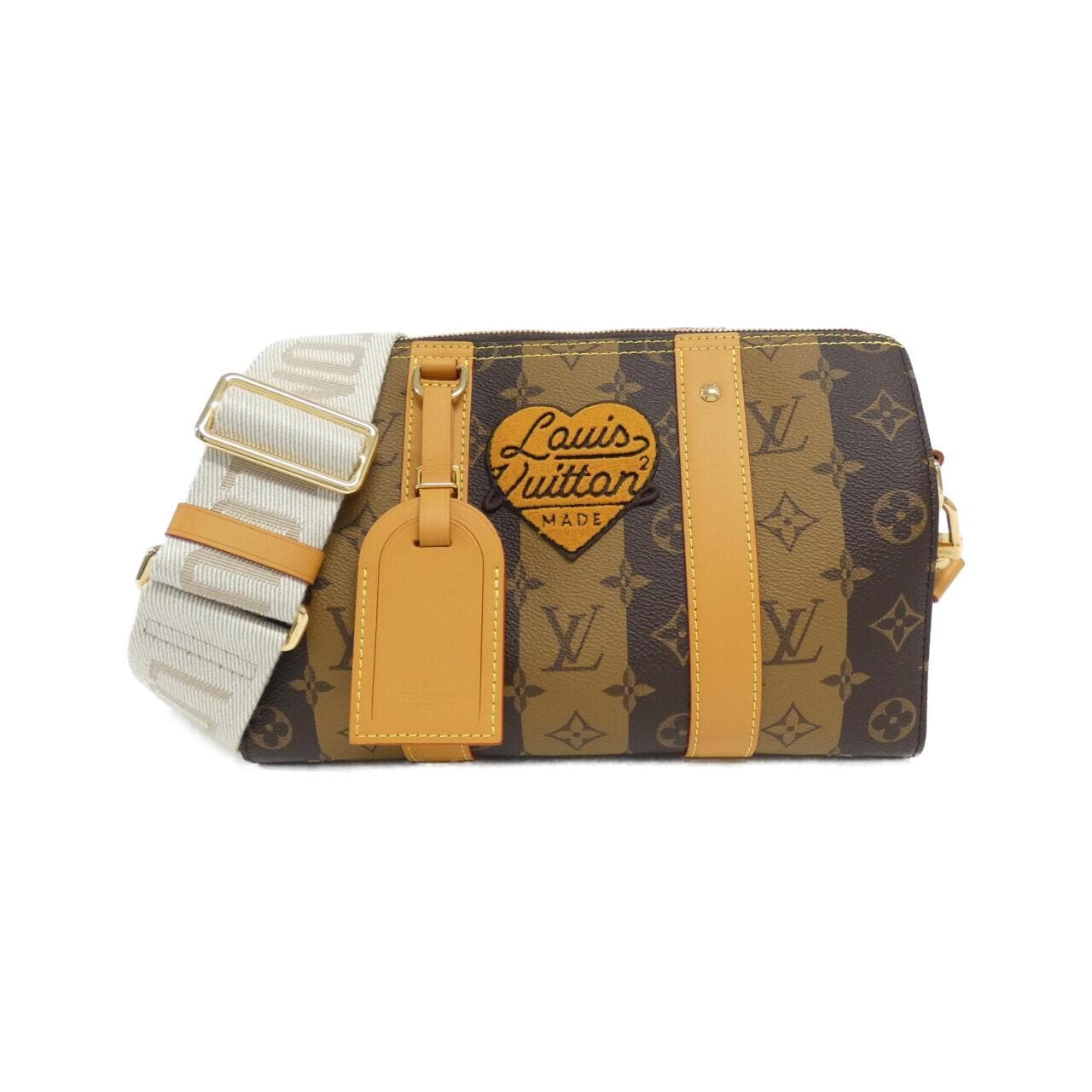 LOUIS VUITTON Monogram條紋（LV Squared）City Keepall M45963 波士頓包