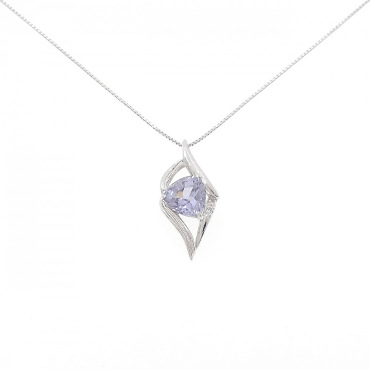 K18WG 合成サファイア ネックレス 2.00CT