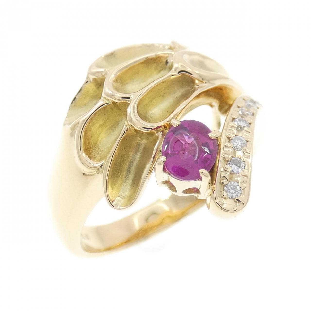 K18YG ruby ring 0.44CT