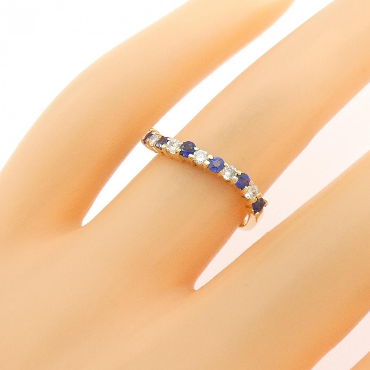 K18YG サファイヤ リング 0.34CT