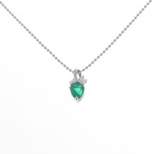 PT900/PT850 エメラルド ネックレス 0.85CT