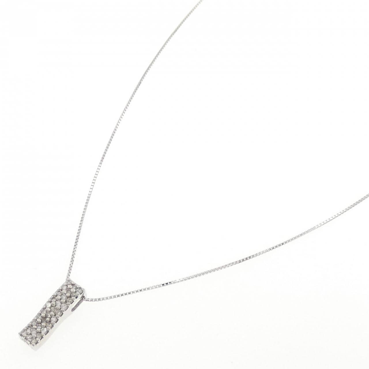 K18WG ダイヤモンド ネックレス 0.38CT