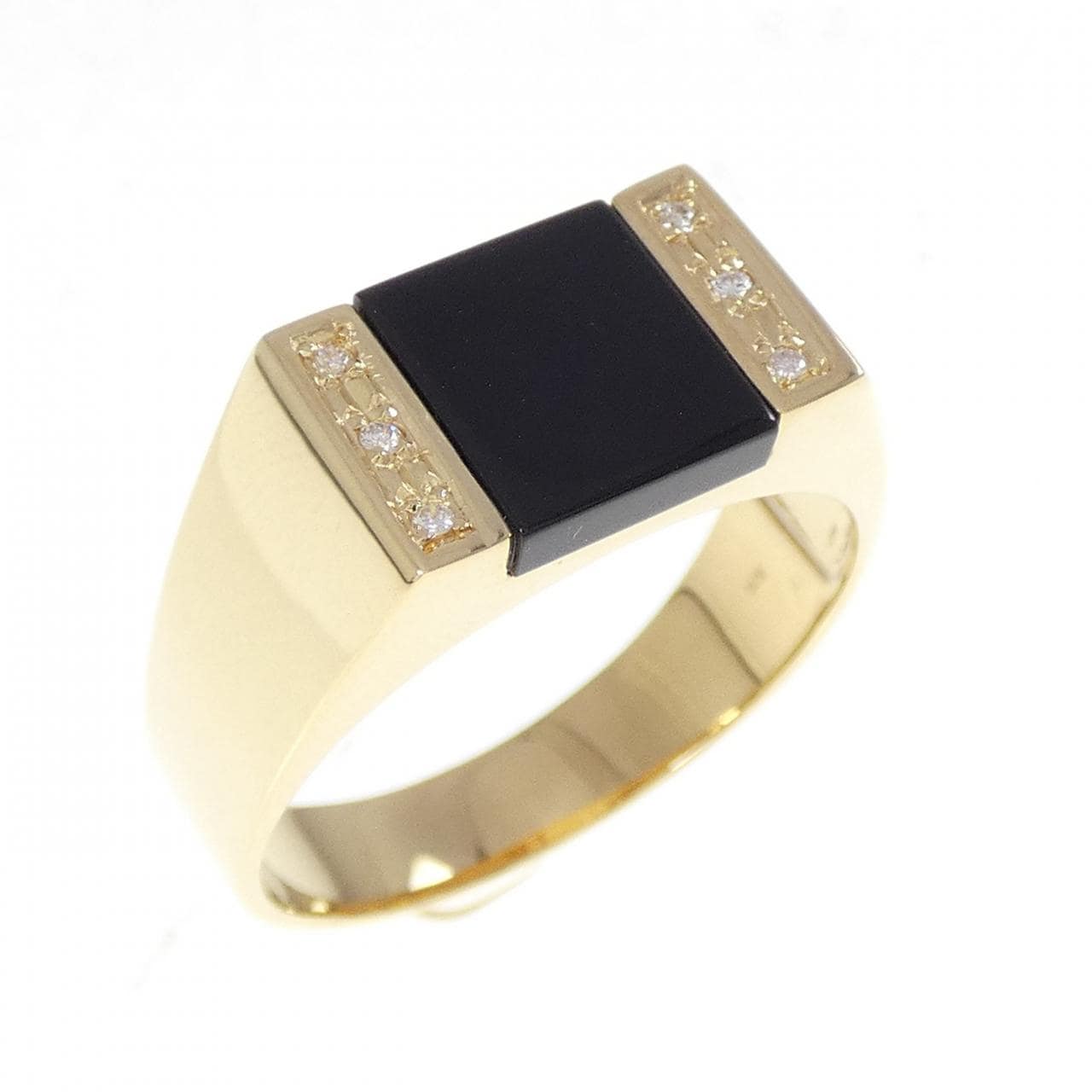 【新品】K18YG オニキス リング