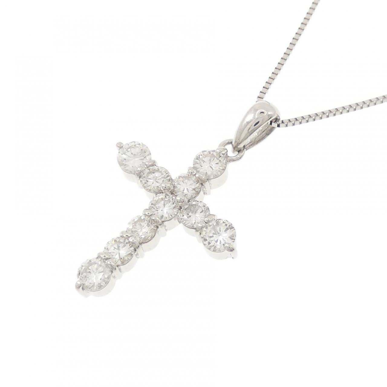 PT900/PT850 クロス ダイヤモンド ネックレス 1.00CT