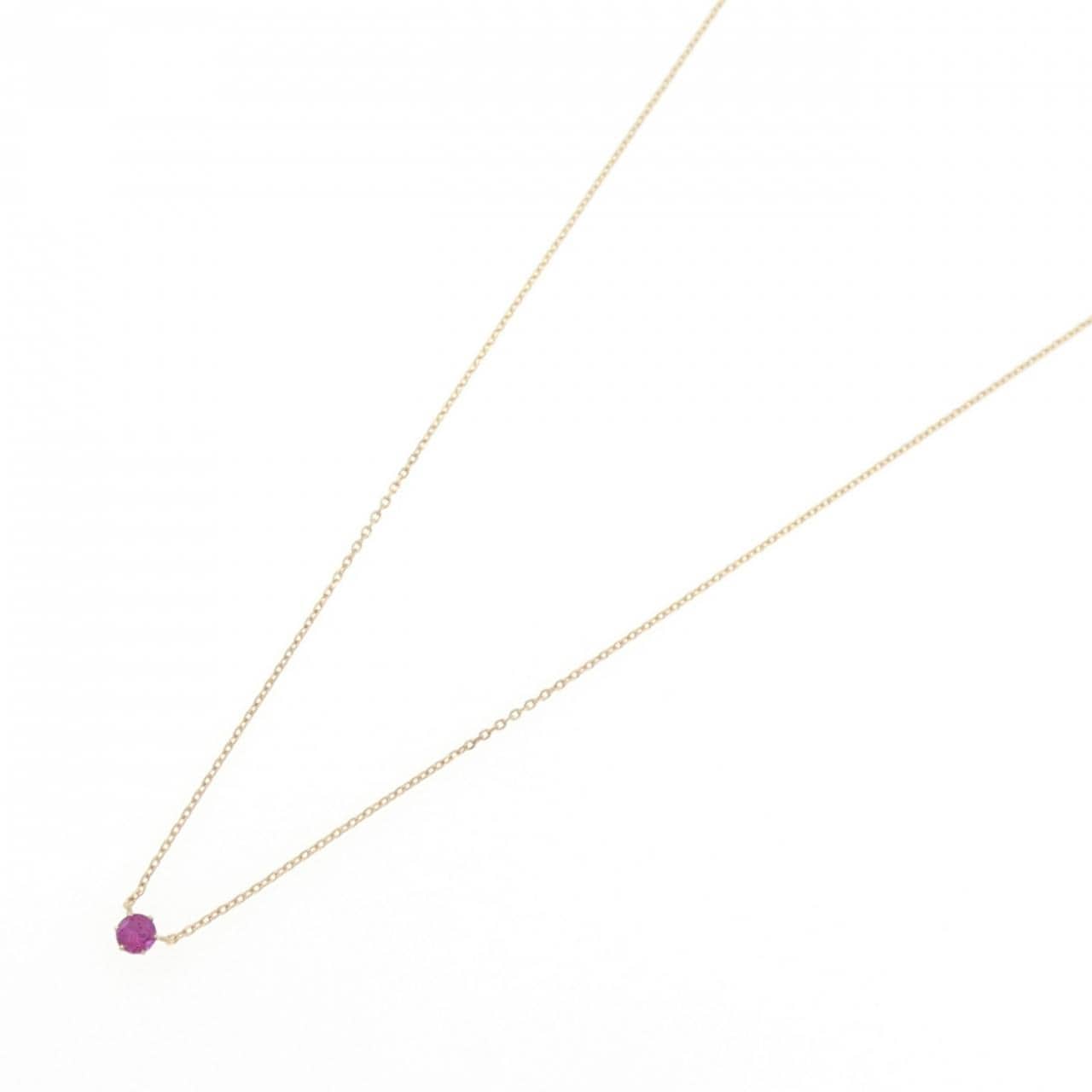 K18YG ルビー ネックレス 0.12CT