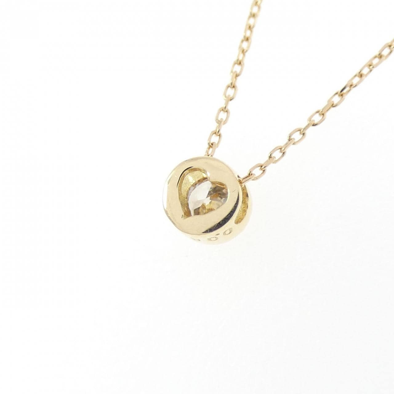 K18YG ソリティア ダイヤモンド ネックレス 0.08CT