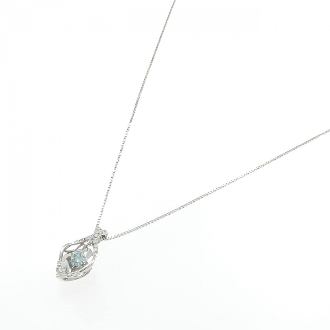 K18WG ダイヤモンド ネックレス 0.17CT