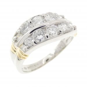 PT850/K18YG ダイヤモンド リング 1.04CT