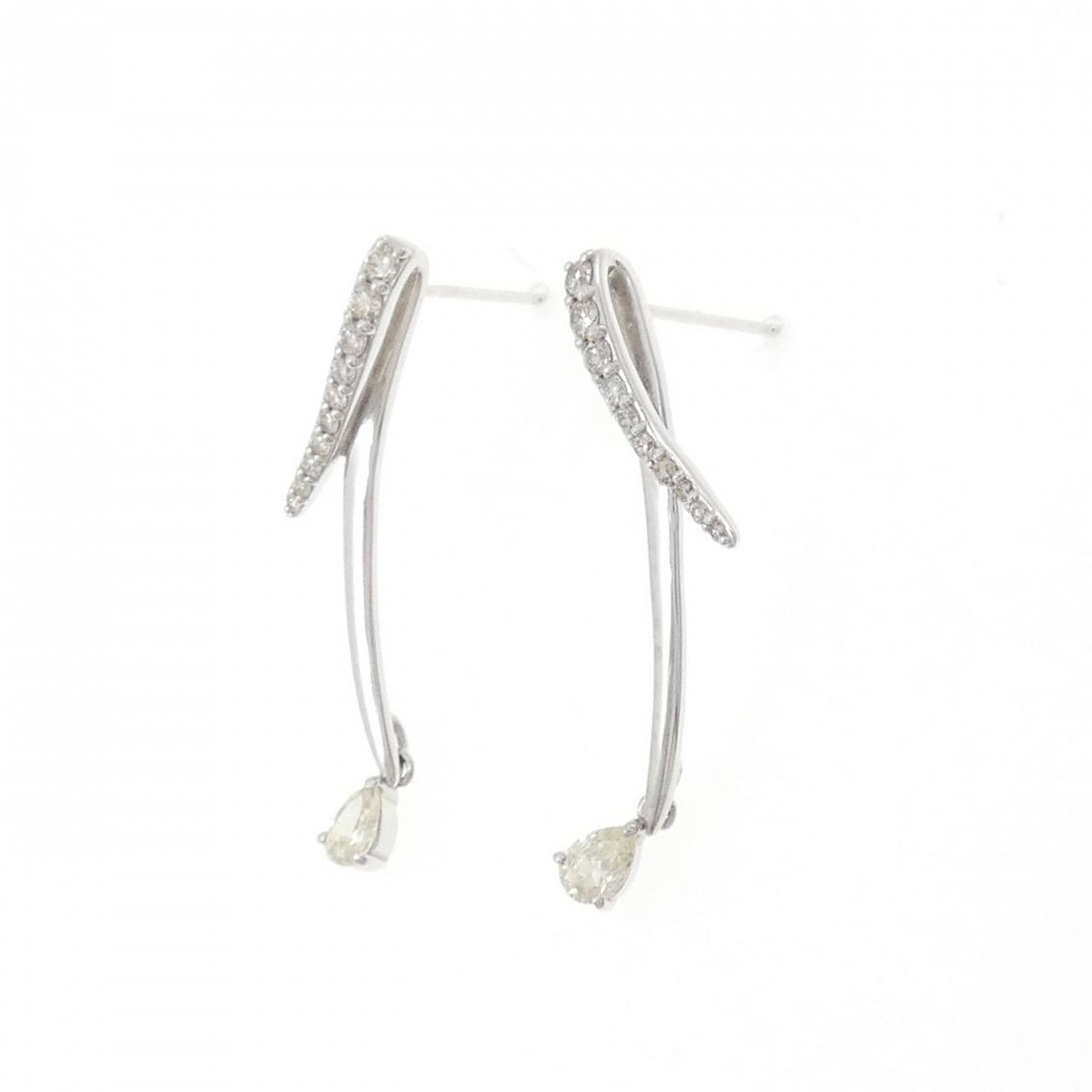 PT900 ダイヤモンド ピアス 0.40CT