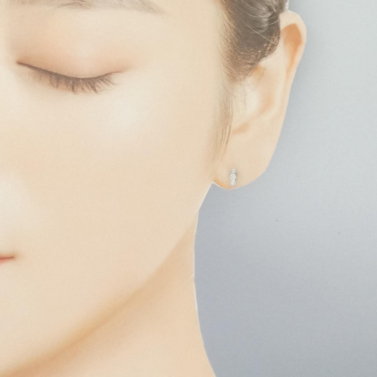 K18WG ダイヤモンド ピアス 0.20CT