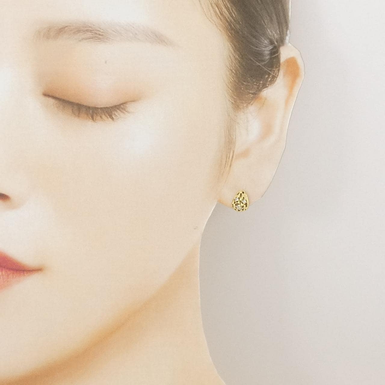 K18YG ダイヤモンド ピアス