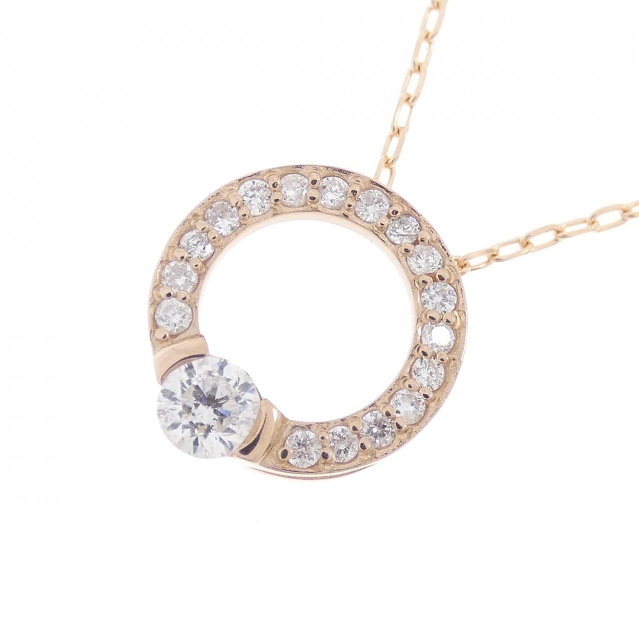 K18PG ダイヤモンド ネックレス 0.30CT