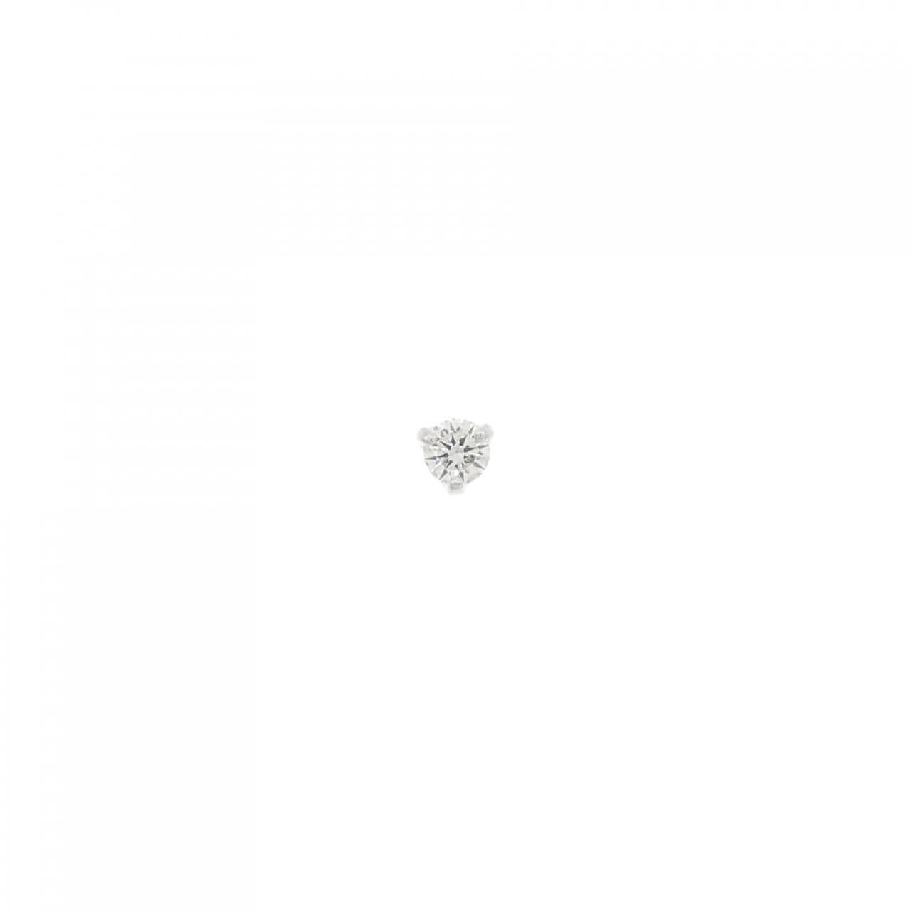 PT900单钻鑽石耳環 0.06CT单耳