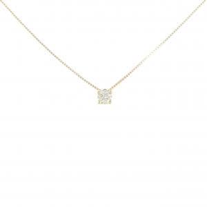 K18YG ソリティア ダイヤモンド ネックレス 0.18CT