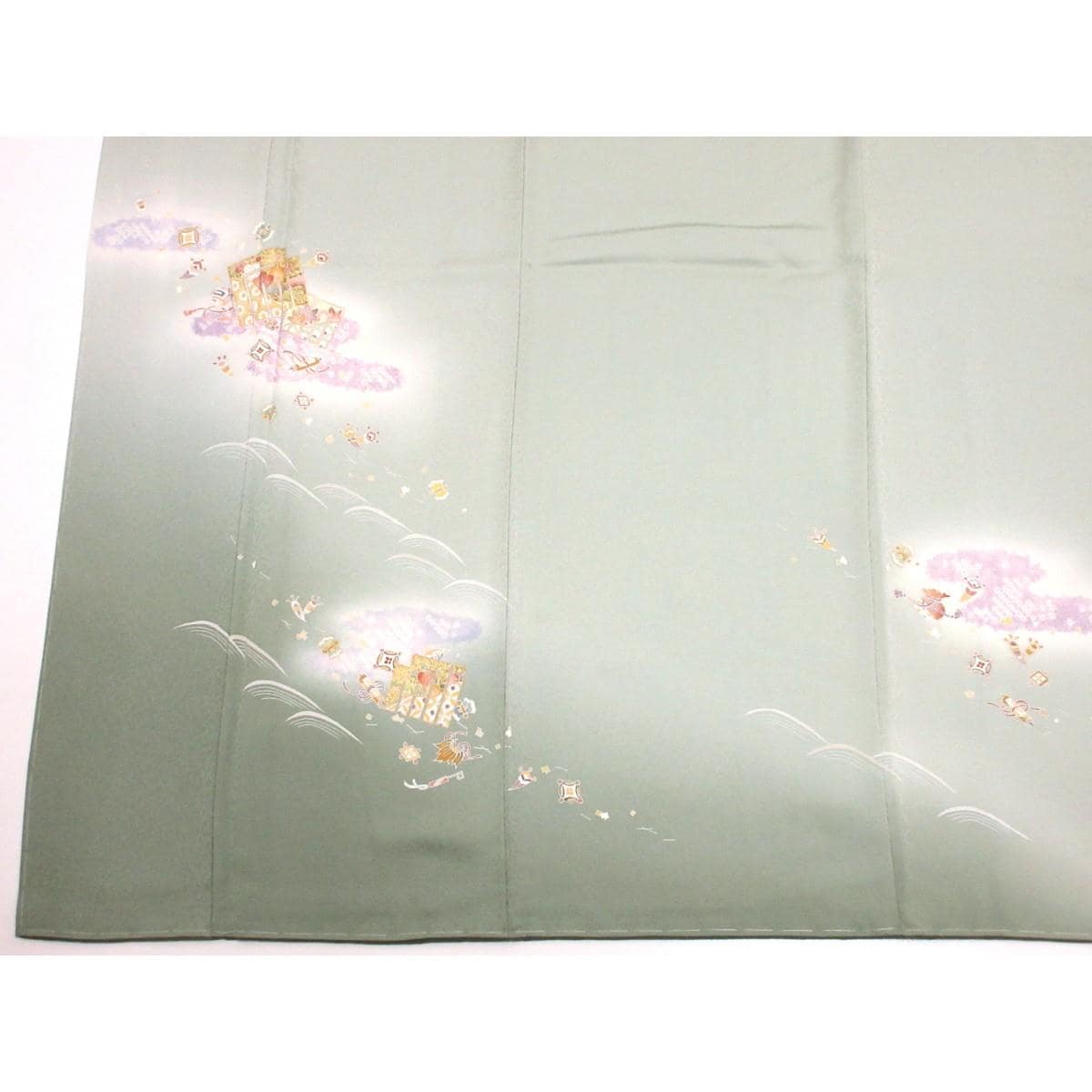 【未使用品】訪問着　友禅金彩加工　ボカシ染　裄丈Ｓ寸