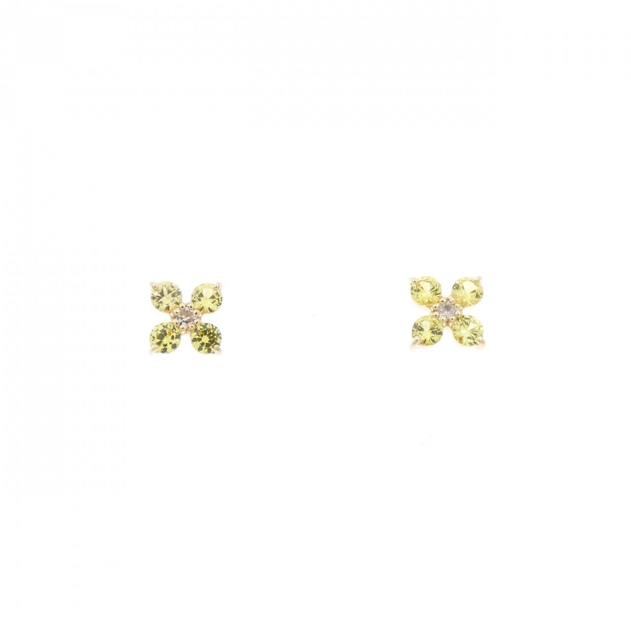 K10YG Sapphire Earrings