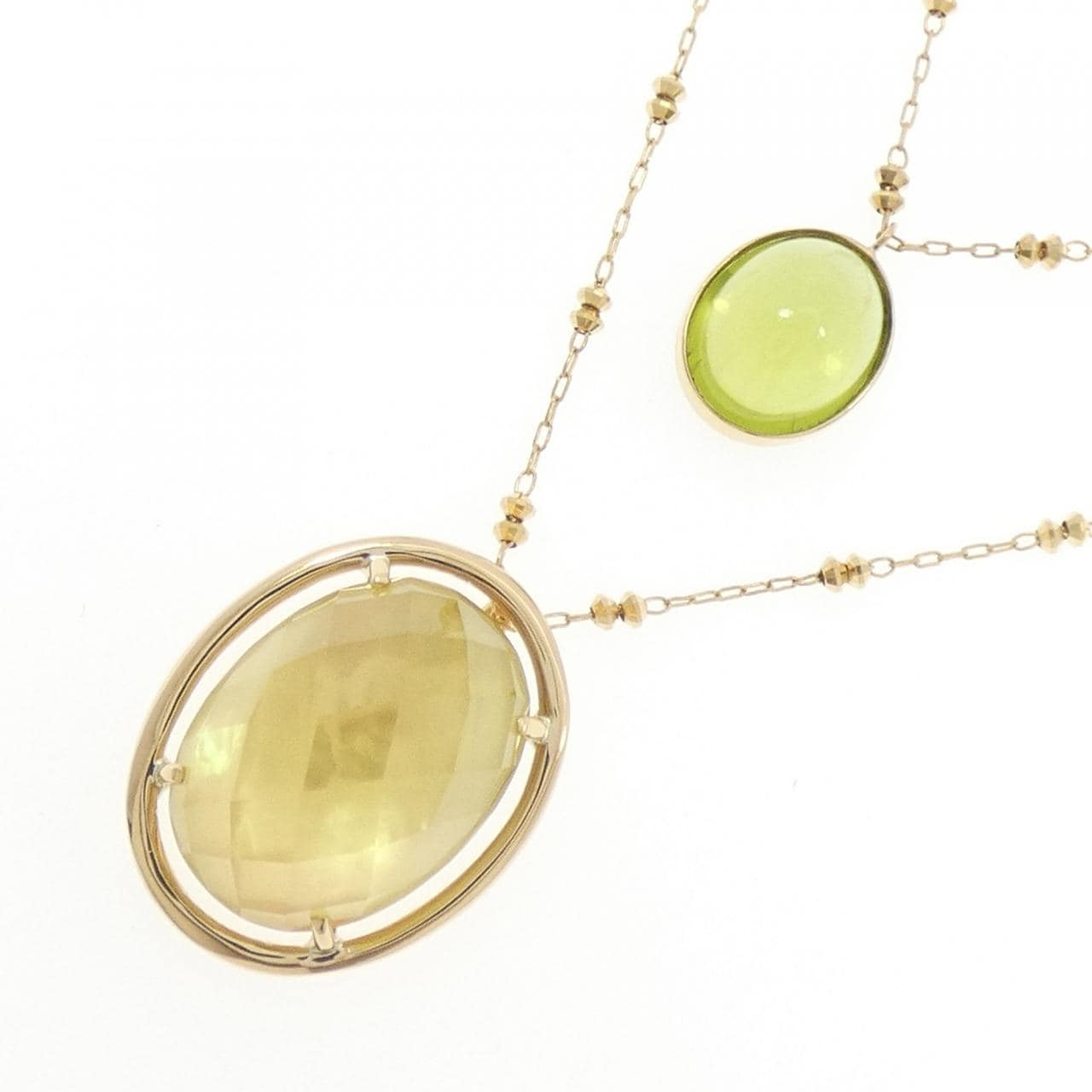 K18YG カラーストーン ネックレス