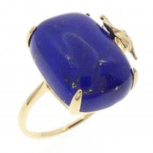 K18YG フクロウ ラピスラズリ リング 13.86CT