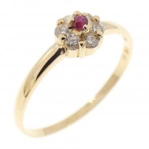 K18YG ルビー リング