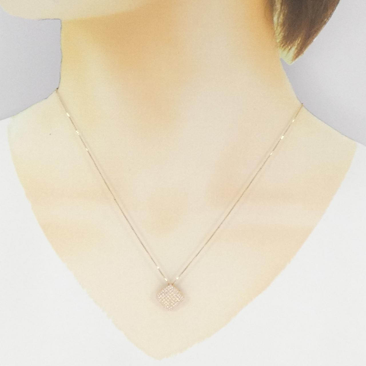 750YG/750WG/K18PG Pavé Diamond Necklace