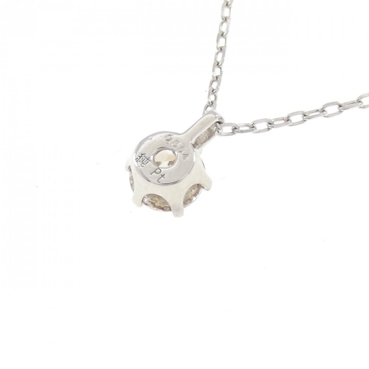 純PT/PT850 ソリティア ダイヤモンド ネックレス 0.564CT