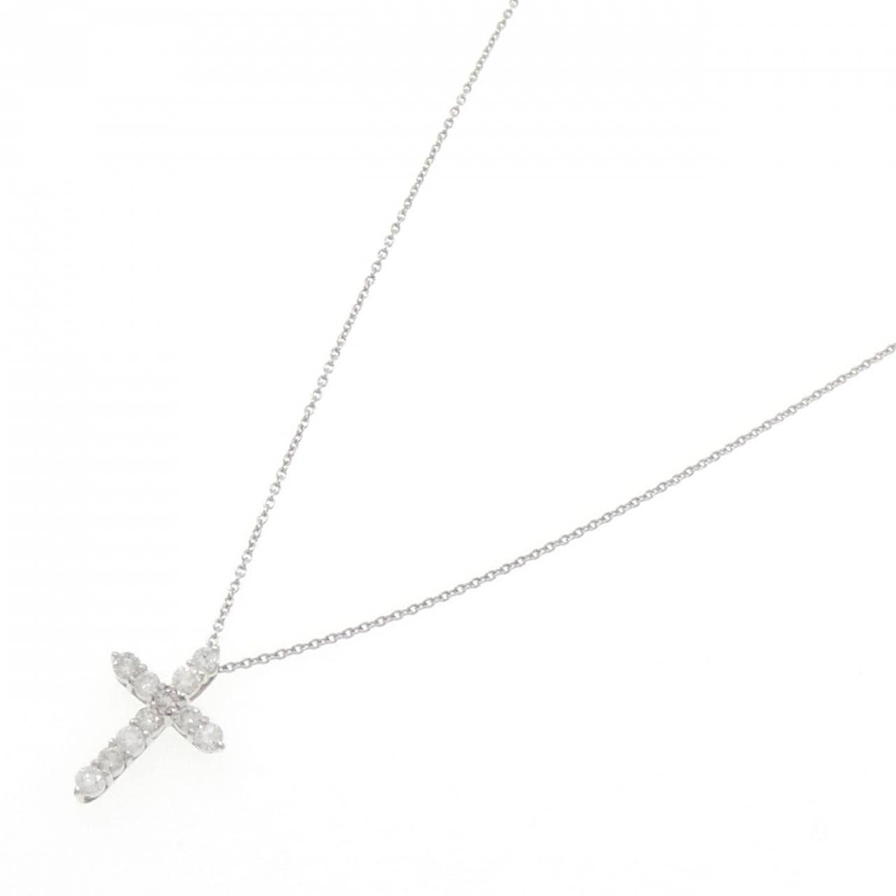 PT900/PT850 クロス ダイヤモンド ネックレス 0.50CT