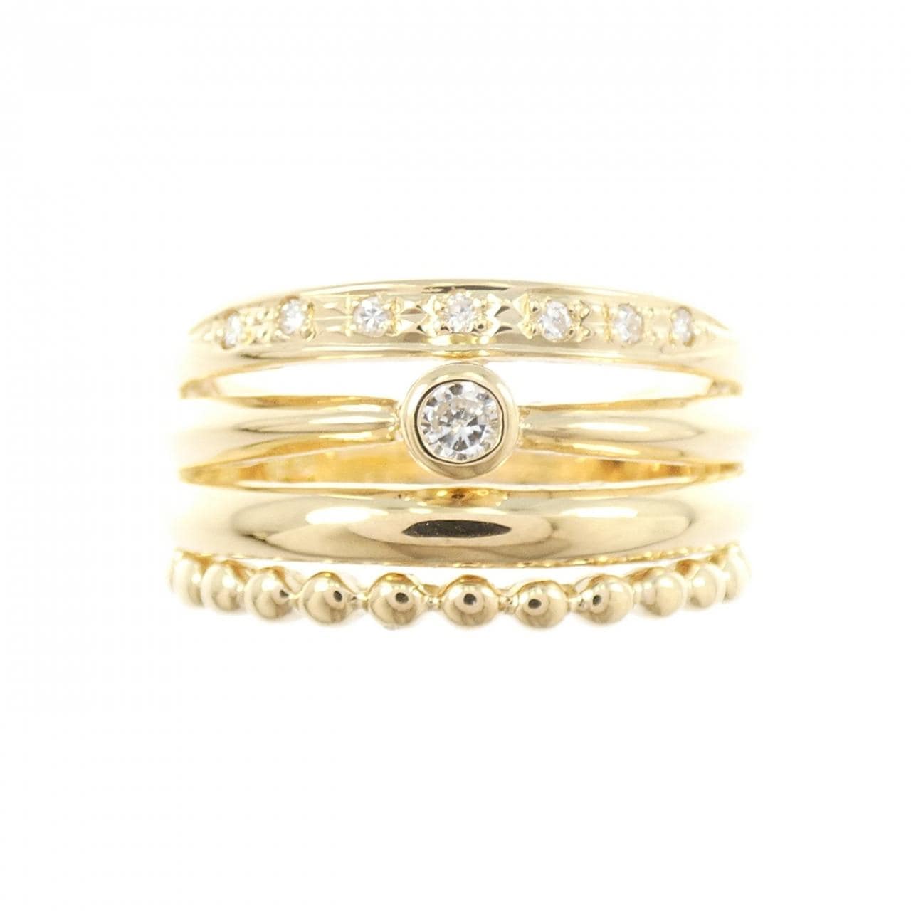 K18YG ダイヤモンド リング 0.10CT