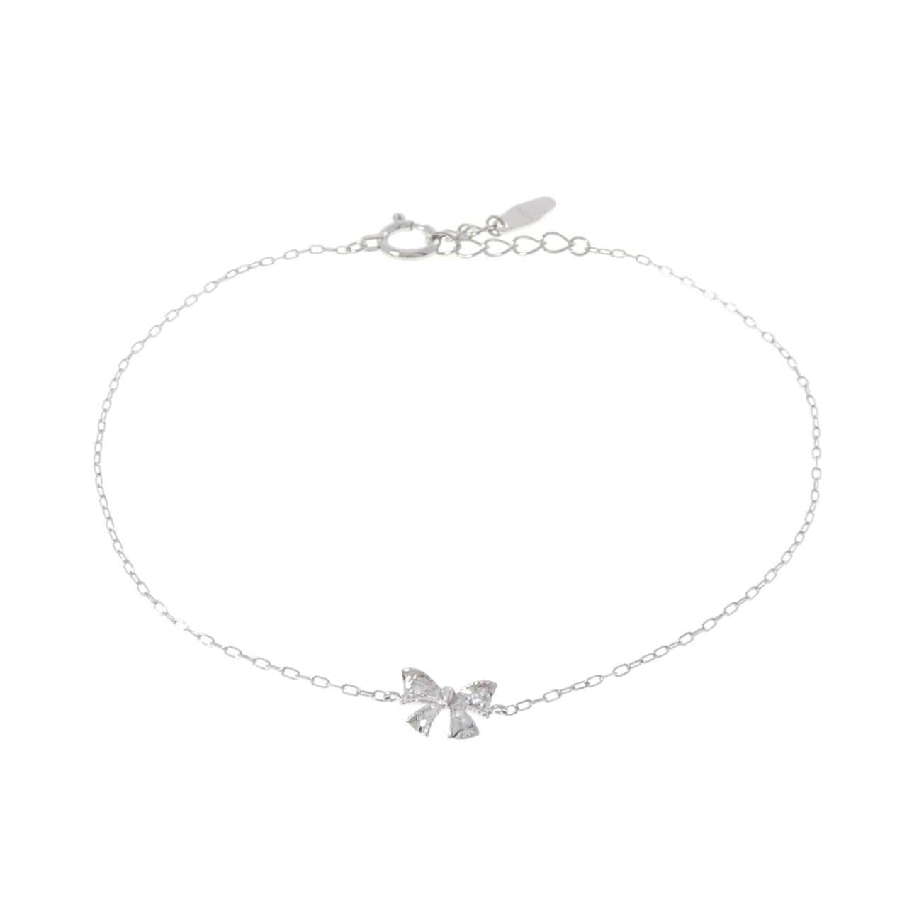 PT950/PT850 リボン ダイヤモンド ブレスレット 0.01CT