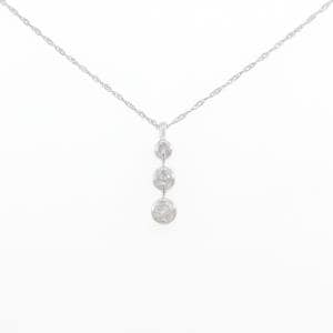 K18WG ダイヤモンド ネックレス 0.20CT