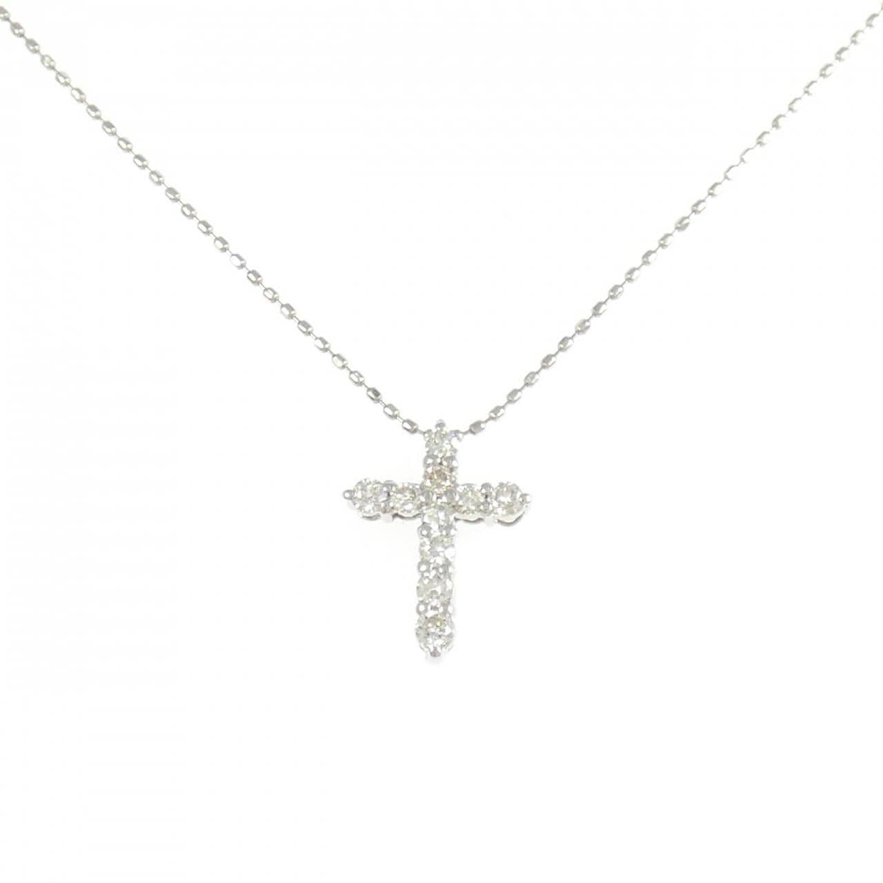 PT900/PT850 クロス ダイヤモンド ネックレス 0.30CT