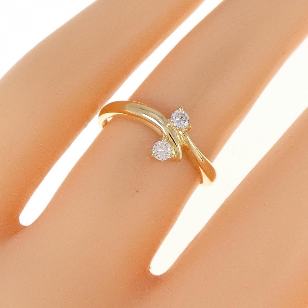 K18YG ダイヤモンド リング 0.10CT
