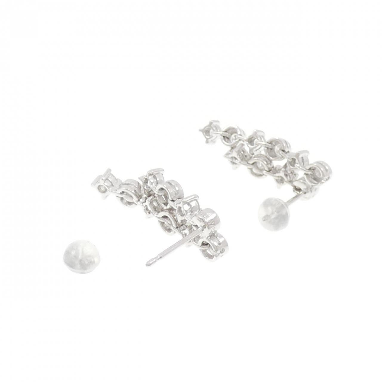 K18WG ダイヤモンド ピアス 1.00CT