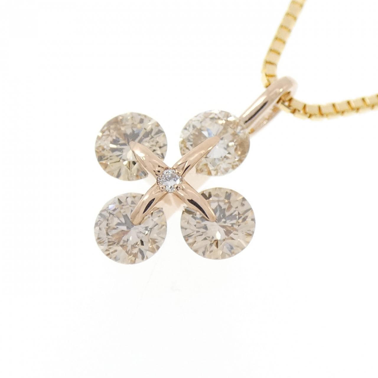 K18PG/K18YG ダイヤモンド ネックレス 1.50CT