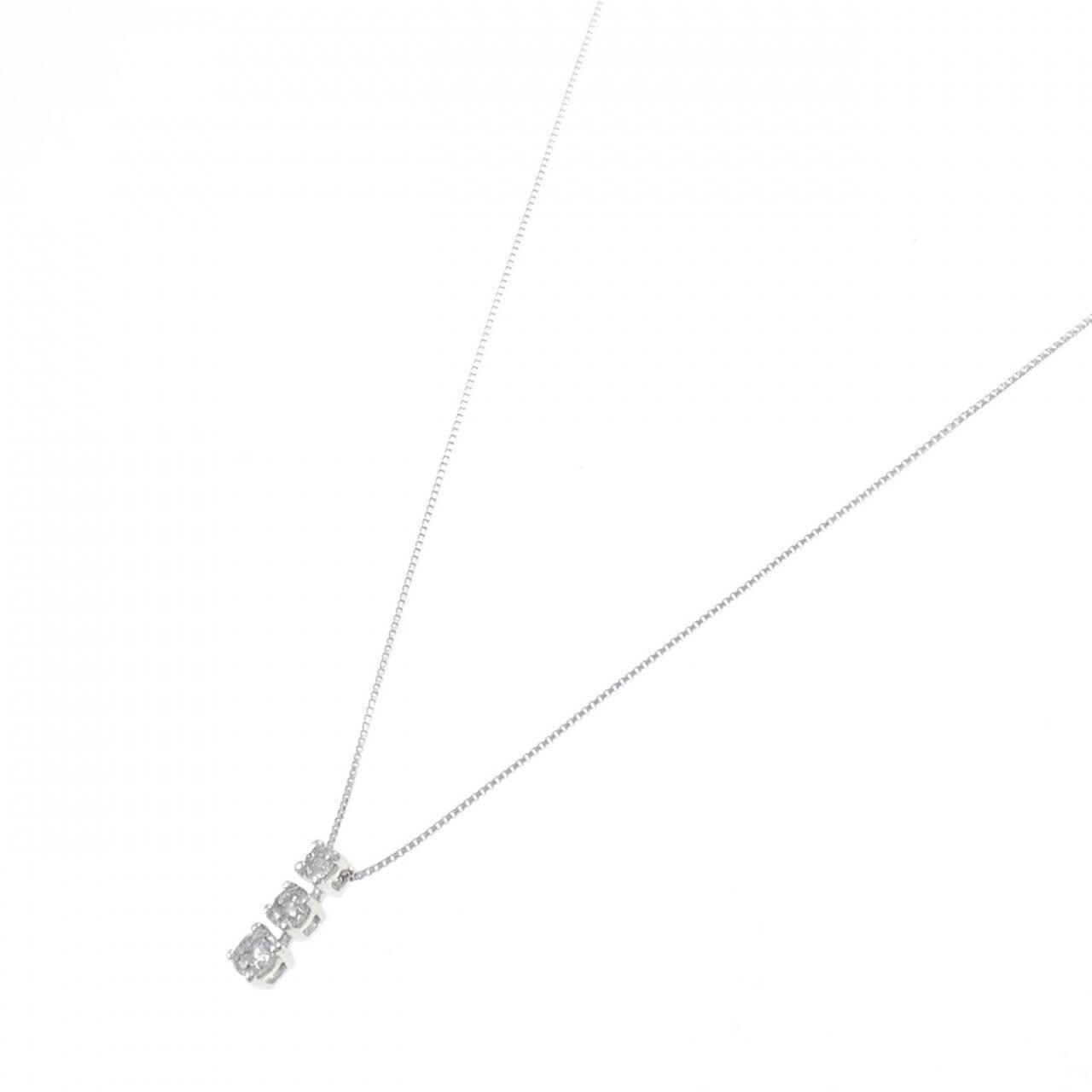 PT スリーストーン ダイヤモンド ネックレス 0.30CT