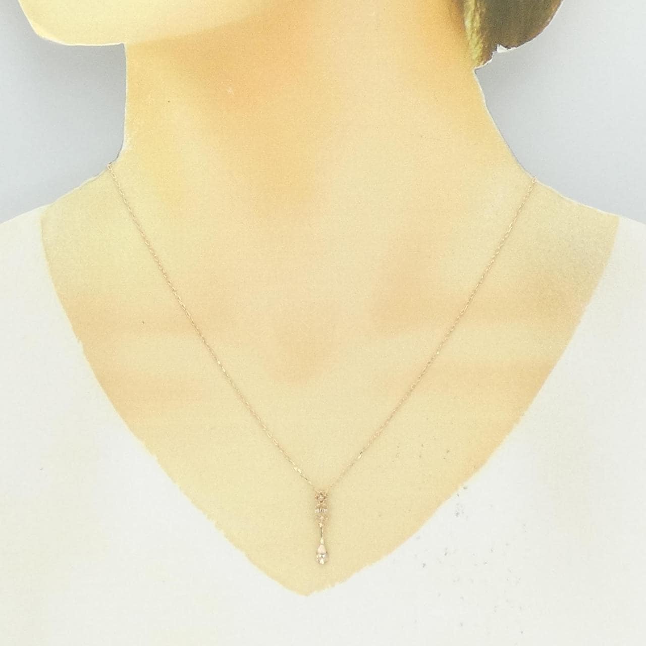 K18PG ダイヤモンド ネックレス 0.02CT