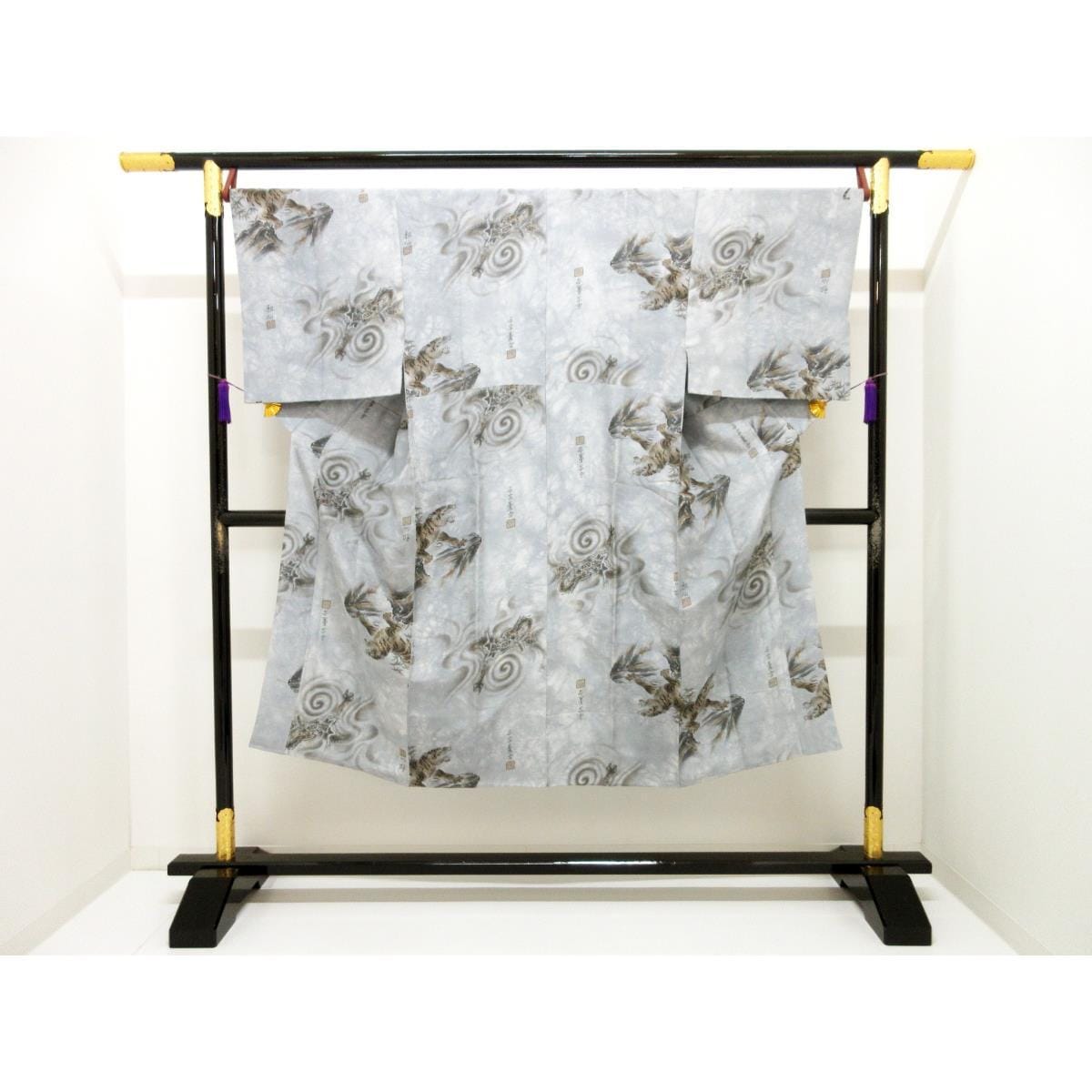 男物　紬織　きもの・長襦袢　２点セット