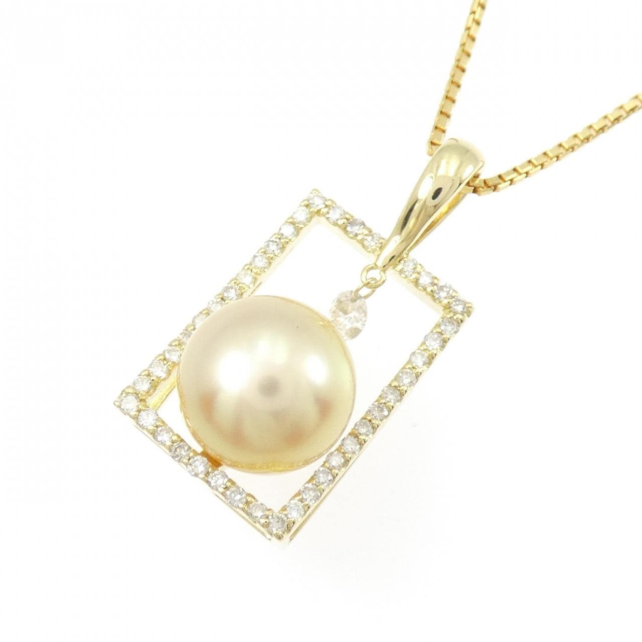 K18YG 白蝶パール ネックレス 10.0mm