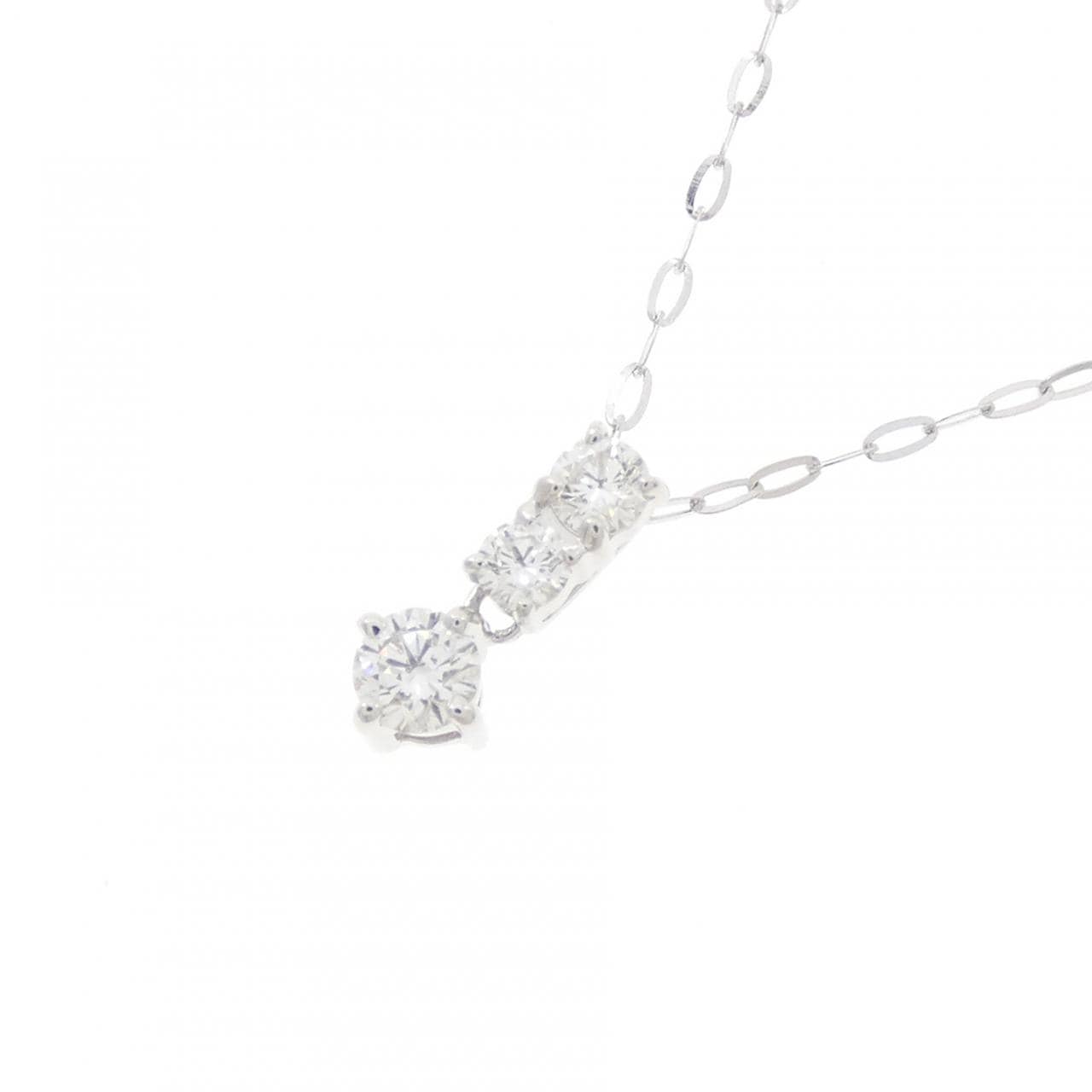 K18WG ダイヤモンド ネックレス 0.201CT