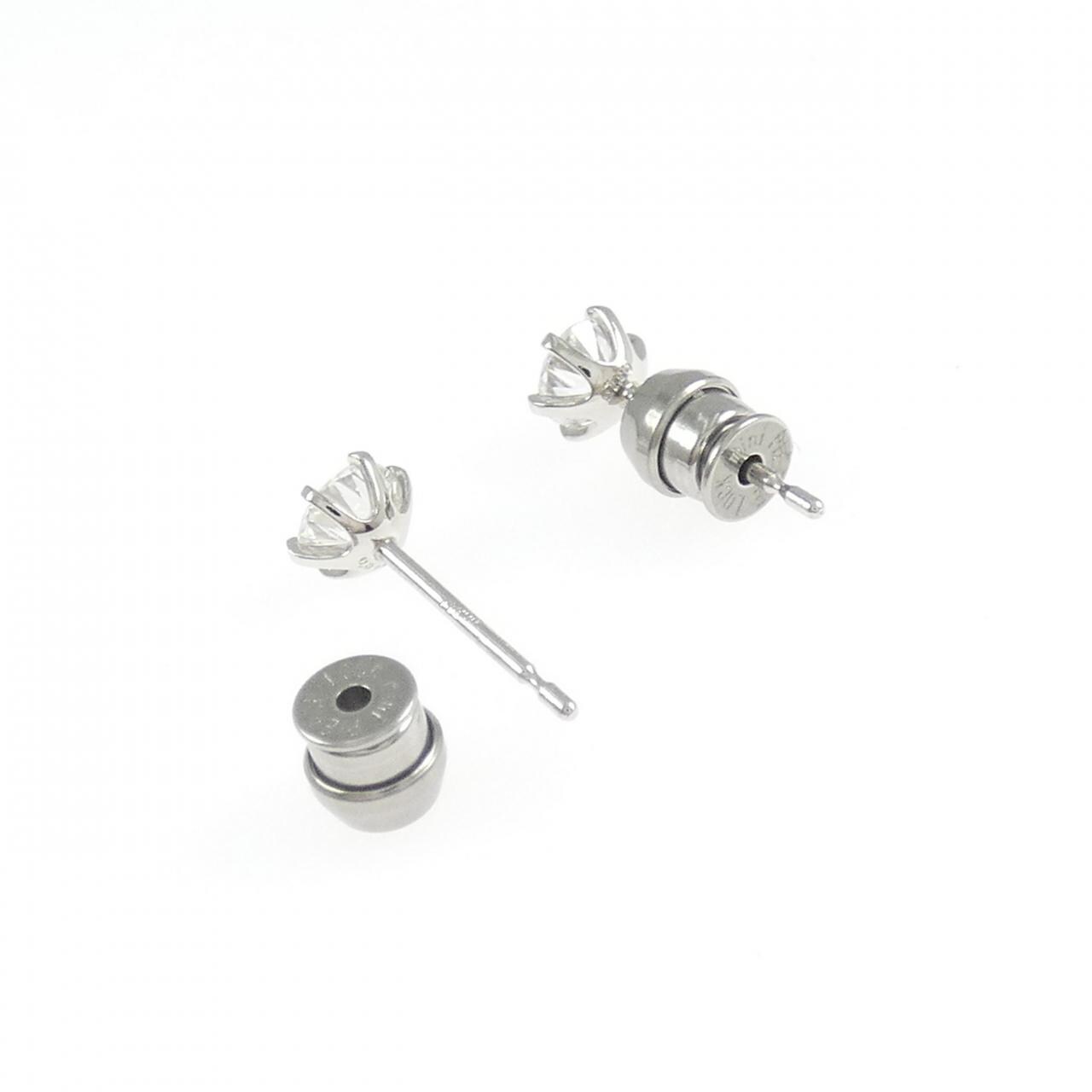 【リメイク】PT900/ST ダイヤモンド ピアス 0.315CT 0.318CT D VS1-2 VG