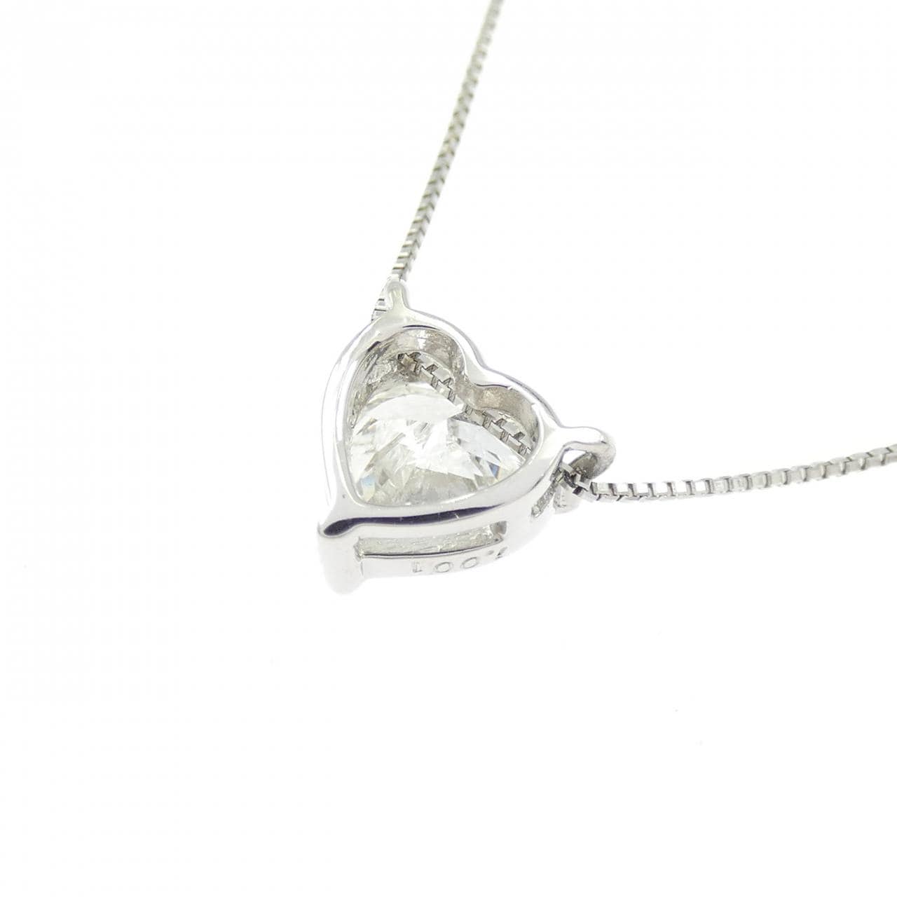 PT850 ダイヤモンド ネックレス 1.001CT I I1 ハートシェイプ