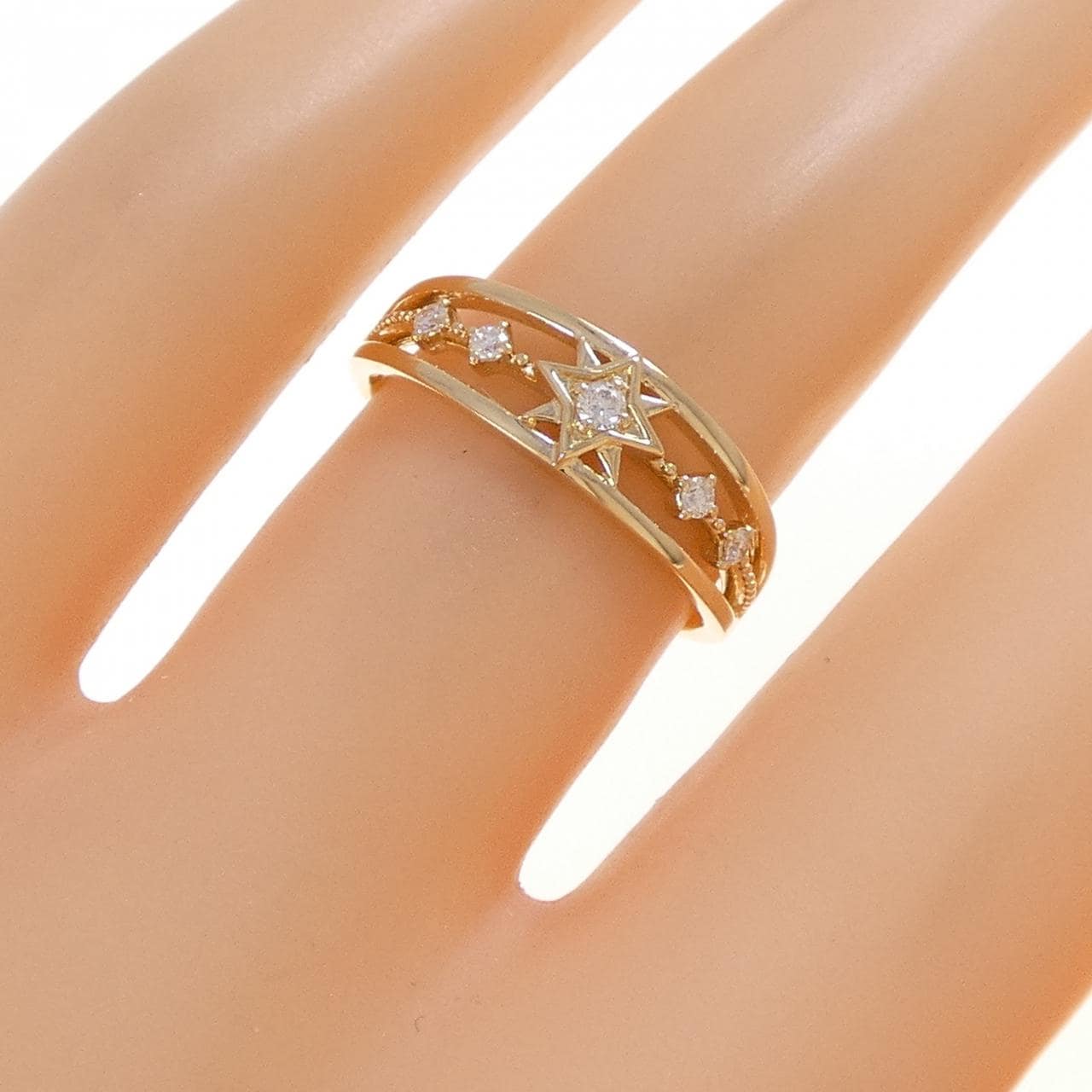 K18YG ダイヤモンド リング