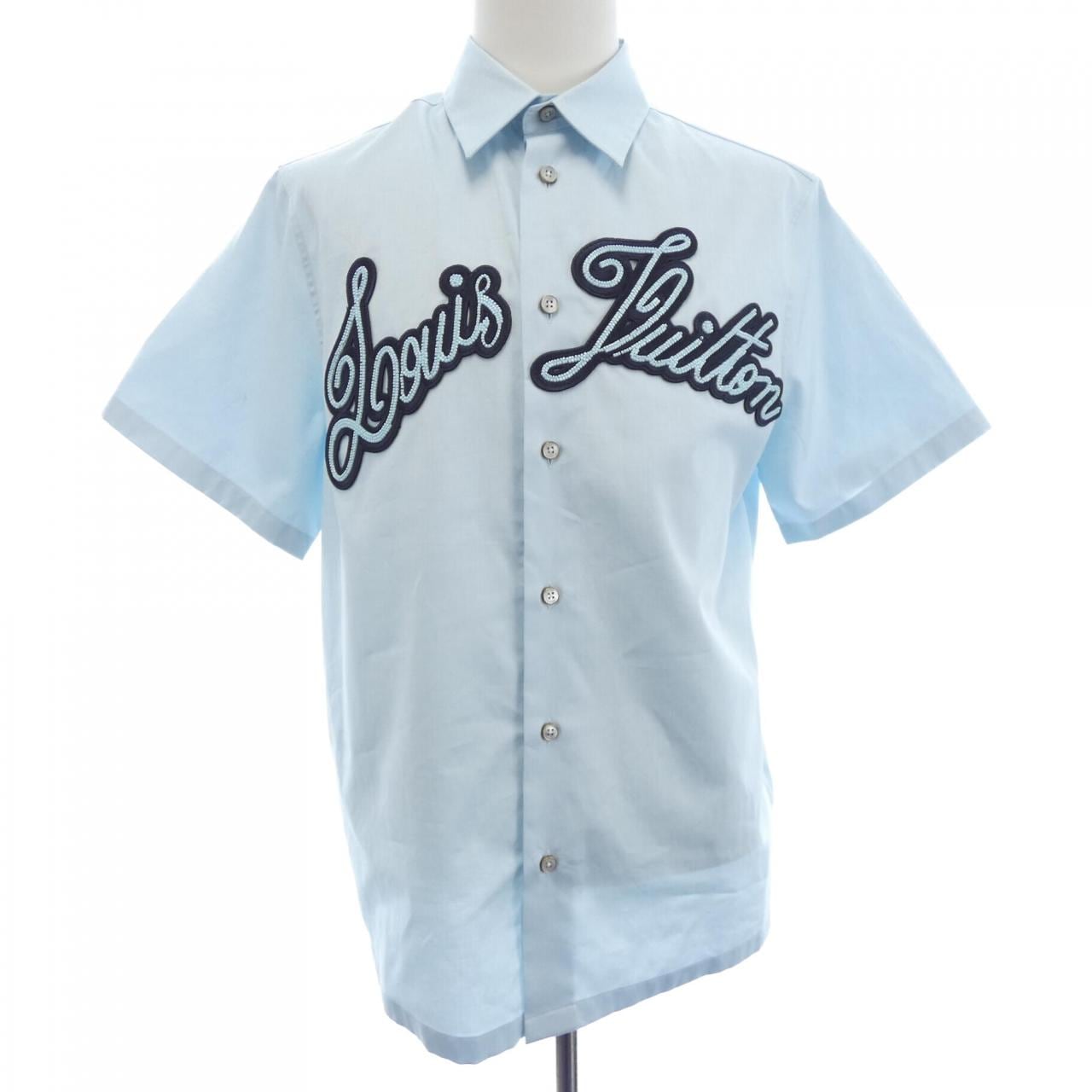 ルイヴィトン LOUIS VUITTON エンブロイダードショートスリーブコットンシャツ HRS14WJXU S／Sシャツ