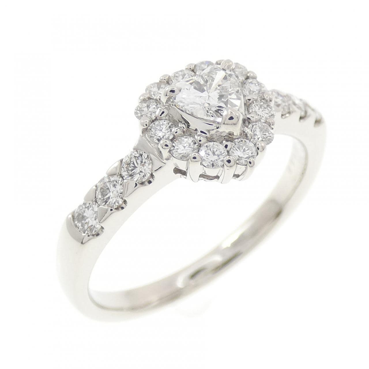 PT900 ハート ダイヤモンド リング 0.195CT