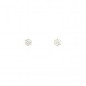 K18YG ソリティア ダイヤモンド ピアス 0.30CT