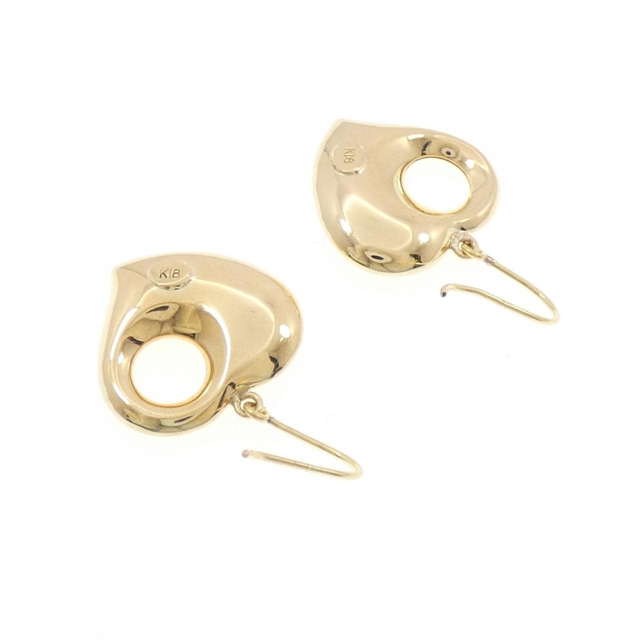 K18YG ハート ピアス