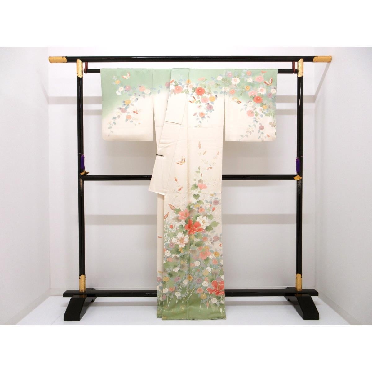 上門穿友禪金彩繡花佈