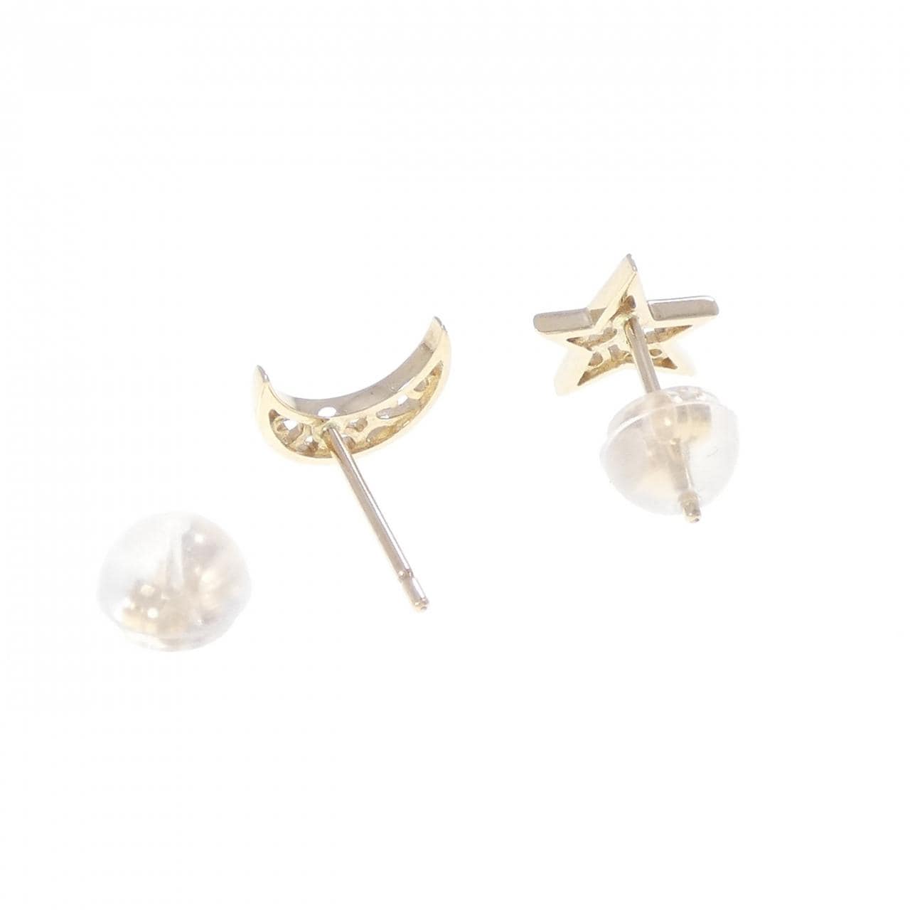 K10YG スター×ムーン ピアス