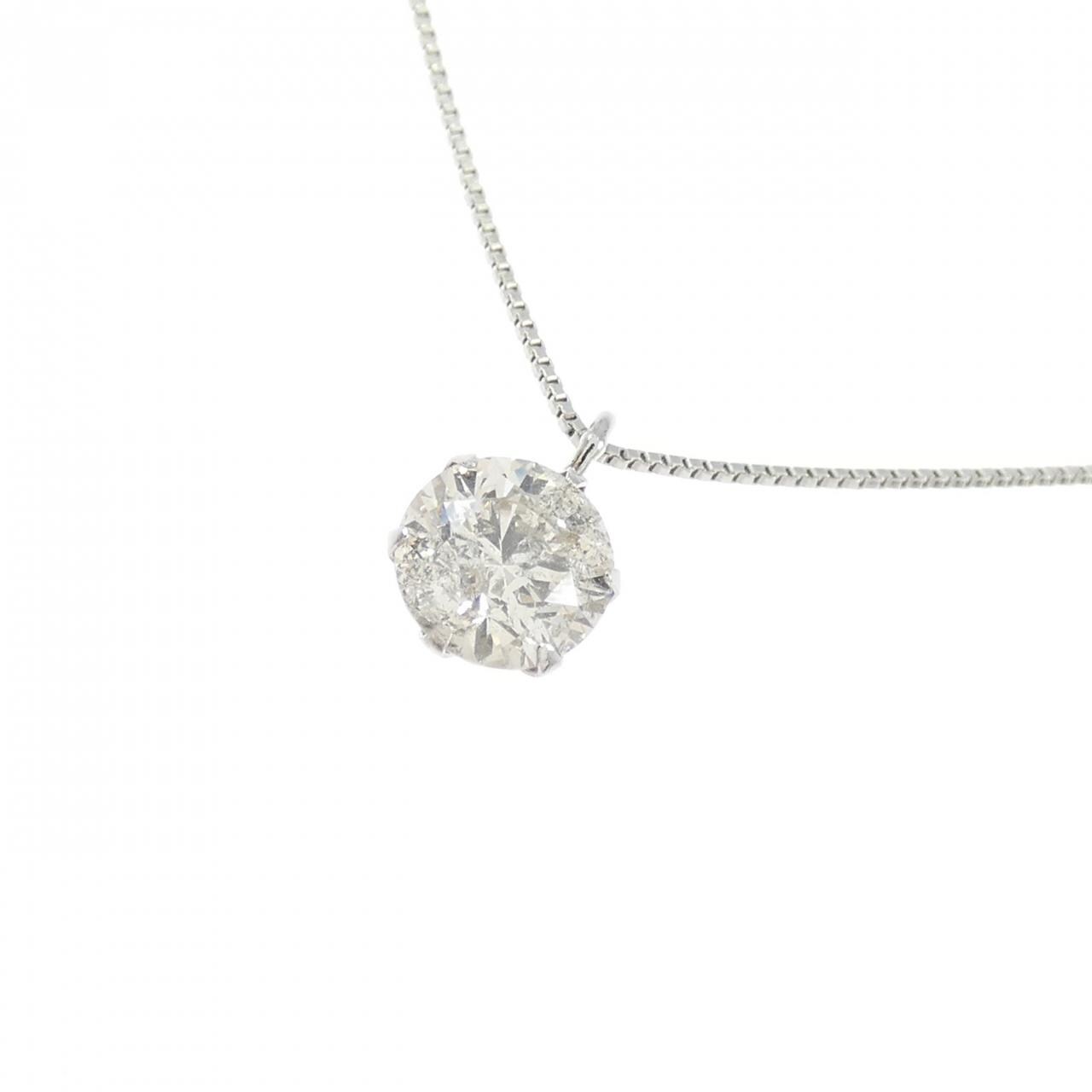 PT900/PT850 ソリティア ダイヤモンド ネックレス 0.40CT