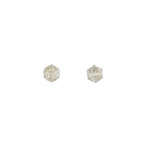 PT900 ソリティア ダイヤモンド ピアス 0.40CT